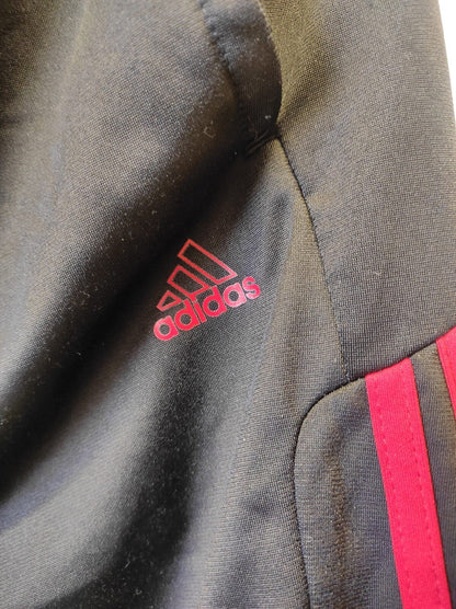 Adidas Jog pants Warm Ups L Black Red Stripes