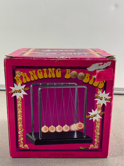 Banging BOOBIES Mini Swinger Click-Clack Balls Desk Toy, Original Packaging