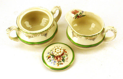 Vintage Sugar Bowl & Creamer Set - Timeless Elegance for Your Table