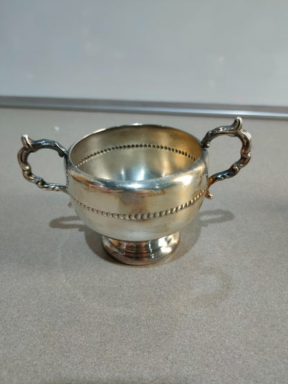 Antique 2 Piece Silver Viking Plate Tea Set, Creamer & Sugar Bowl