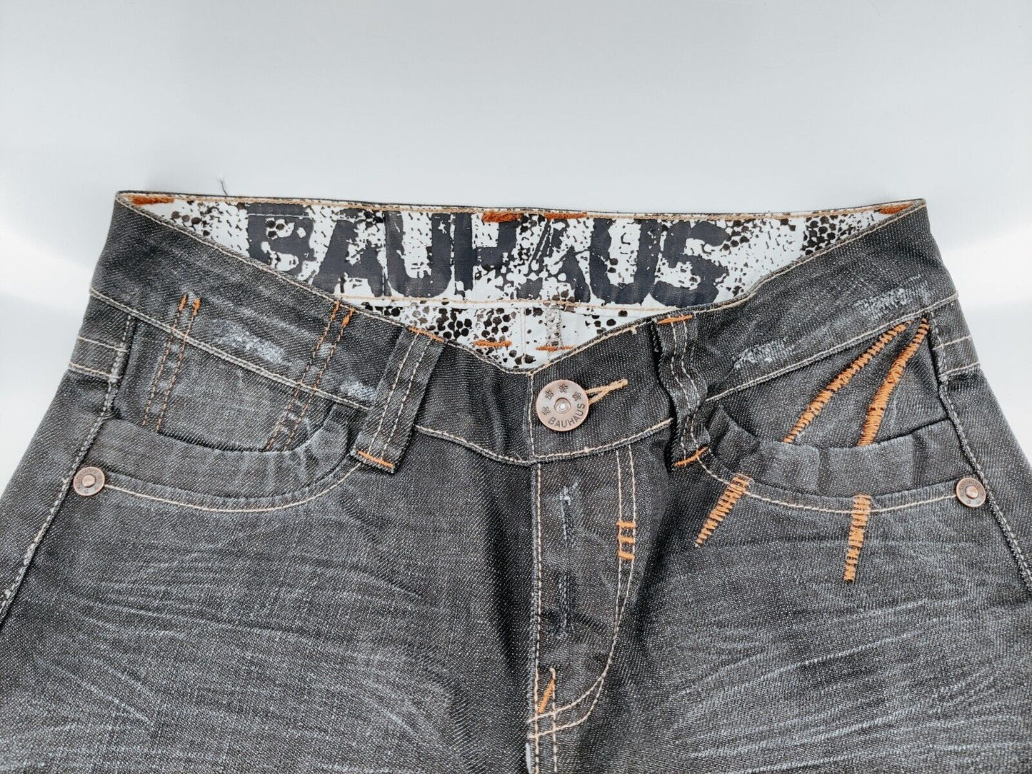 Bauhaus Straight Leg Low Rise Blue Jeans Size 28