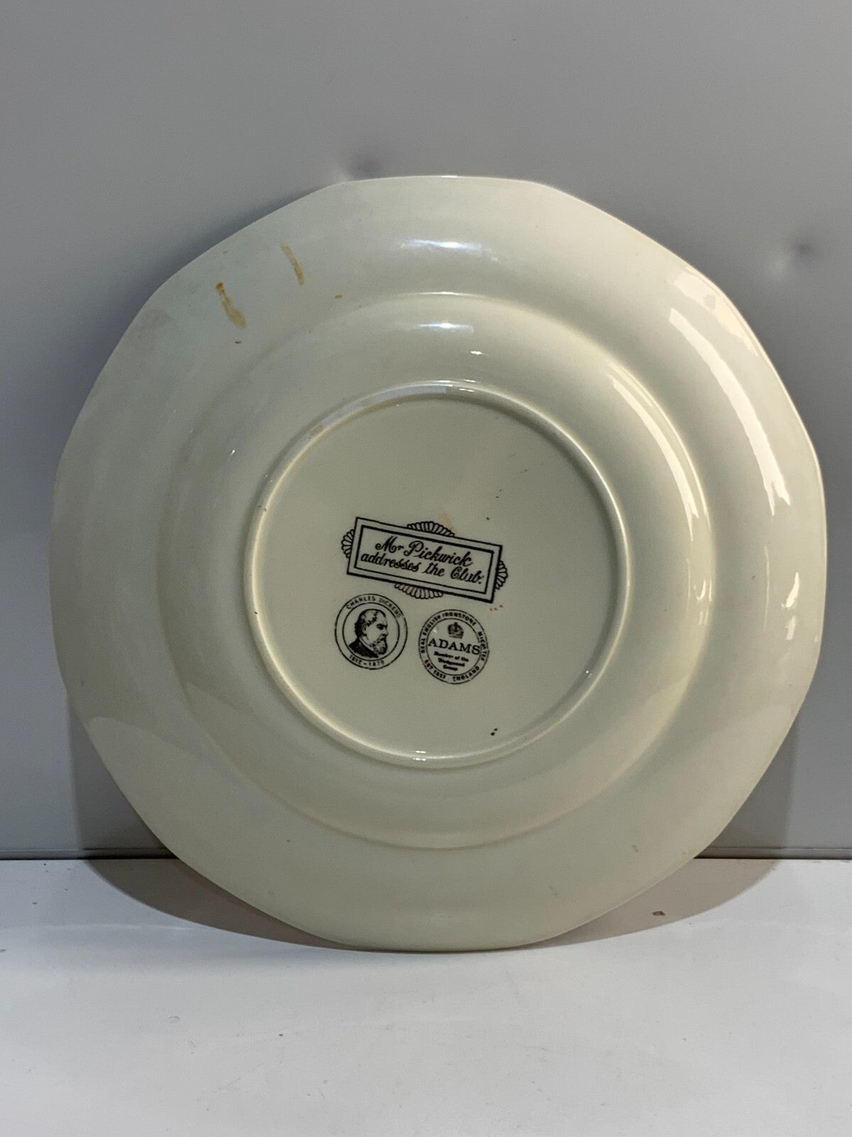 Adams England Mr Pickwick Addresses the Club Plate Charles Dickens