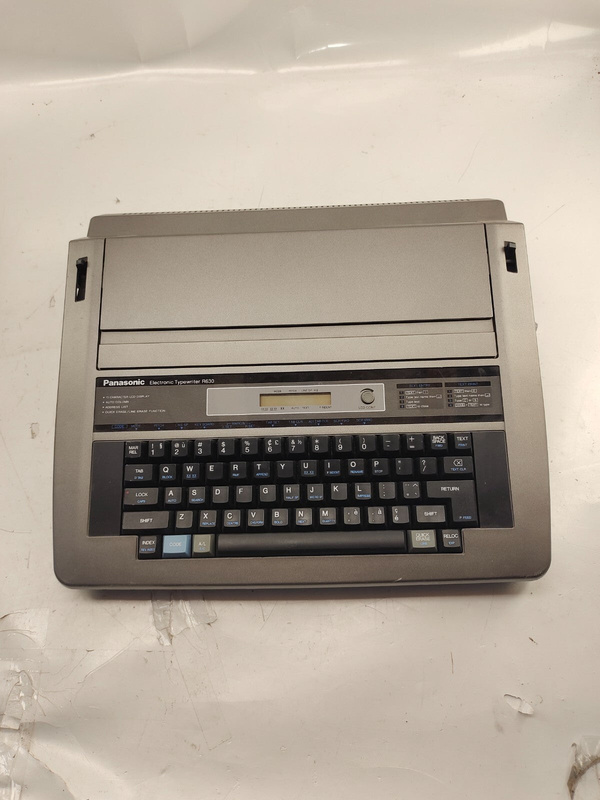 Electronic Panasonic Word Processor Typewriter R630