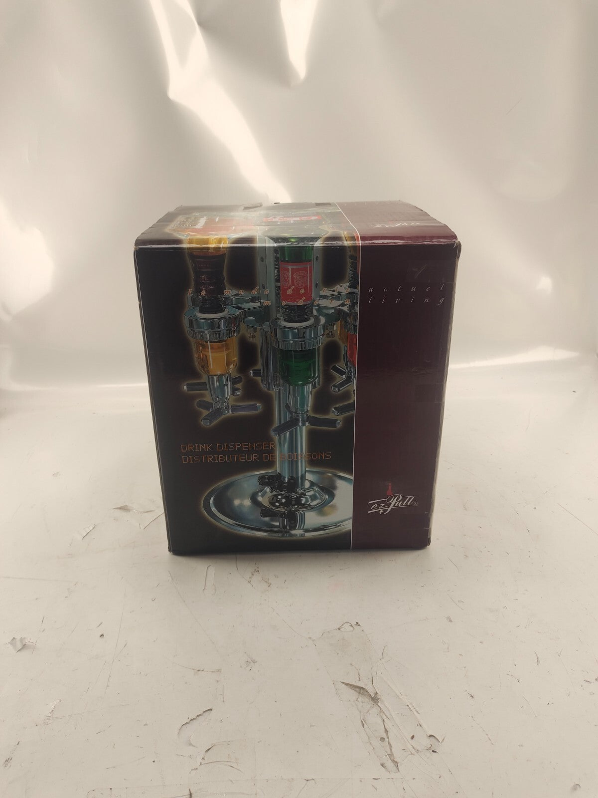 EZ-Pull - Revolving Alcohol Caddy - 6 Bottles - Liquor Holder Beverage Cocktail