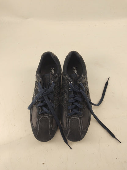 Geox Respira Sports Snake K Men's Sneakers Low Shoes Navy Blue UK-7