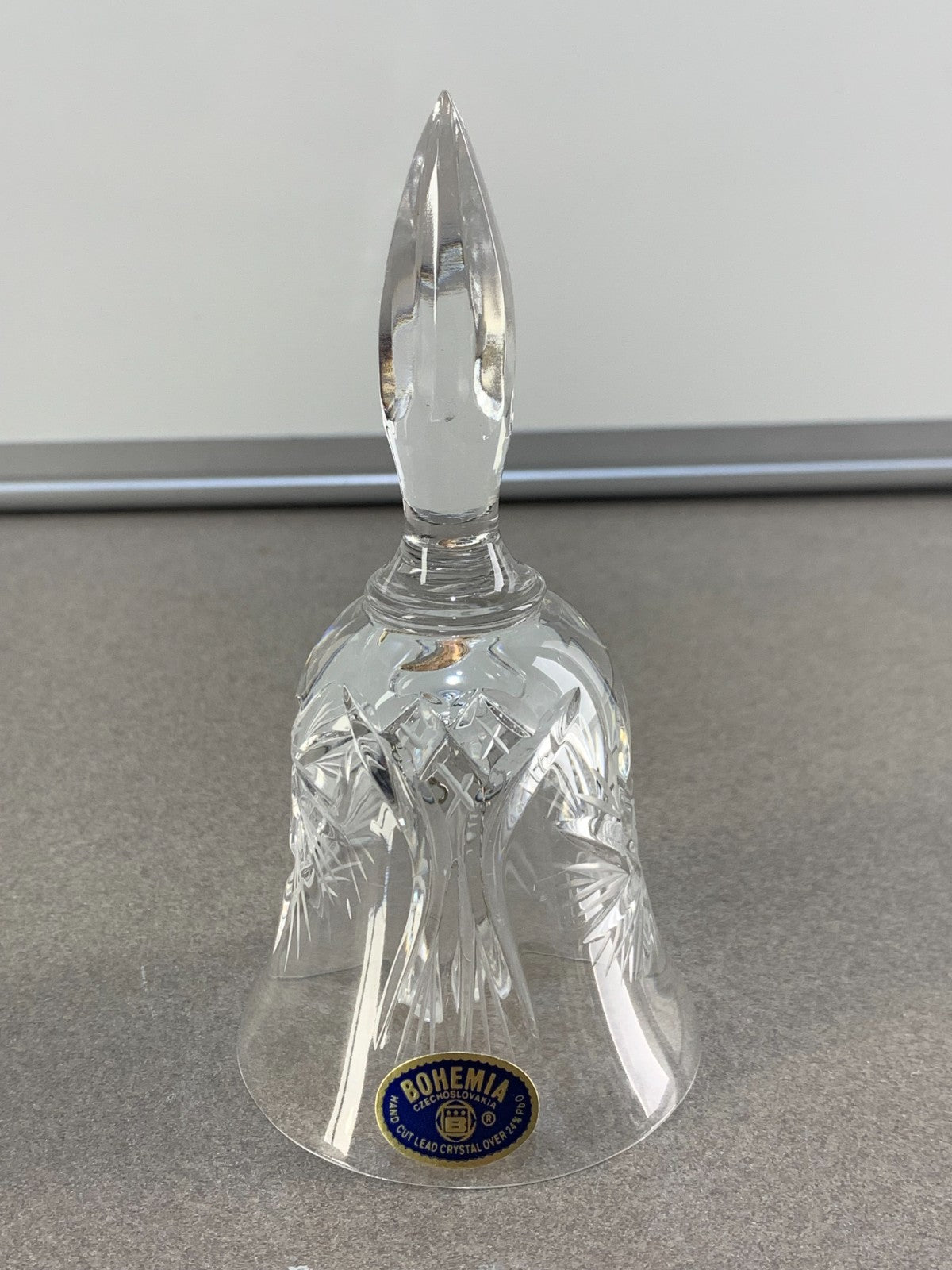 BOHEMIA 24% Lead Over Crystal Handle H Czechoslovakia (A-2) Collectable Bell