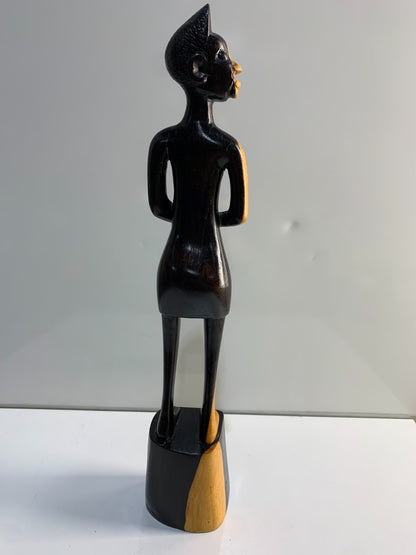 African Hand Carved Carving Wood Man Figure Art Sculpture