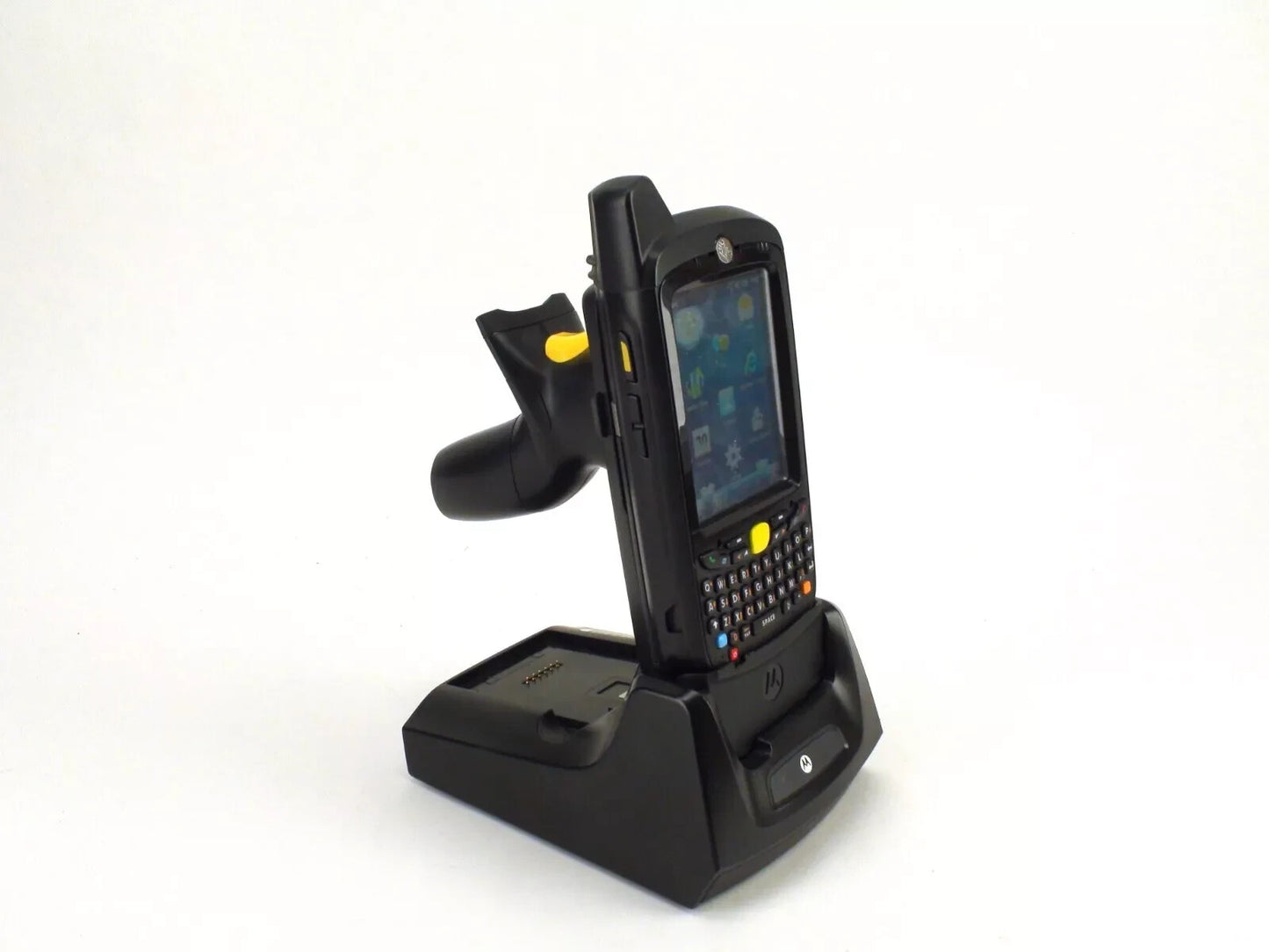 Motorola Zebra MC67NA Computer/Barcode Scanner With Cradle, Handle Grip, Adapter