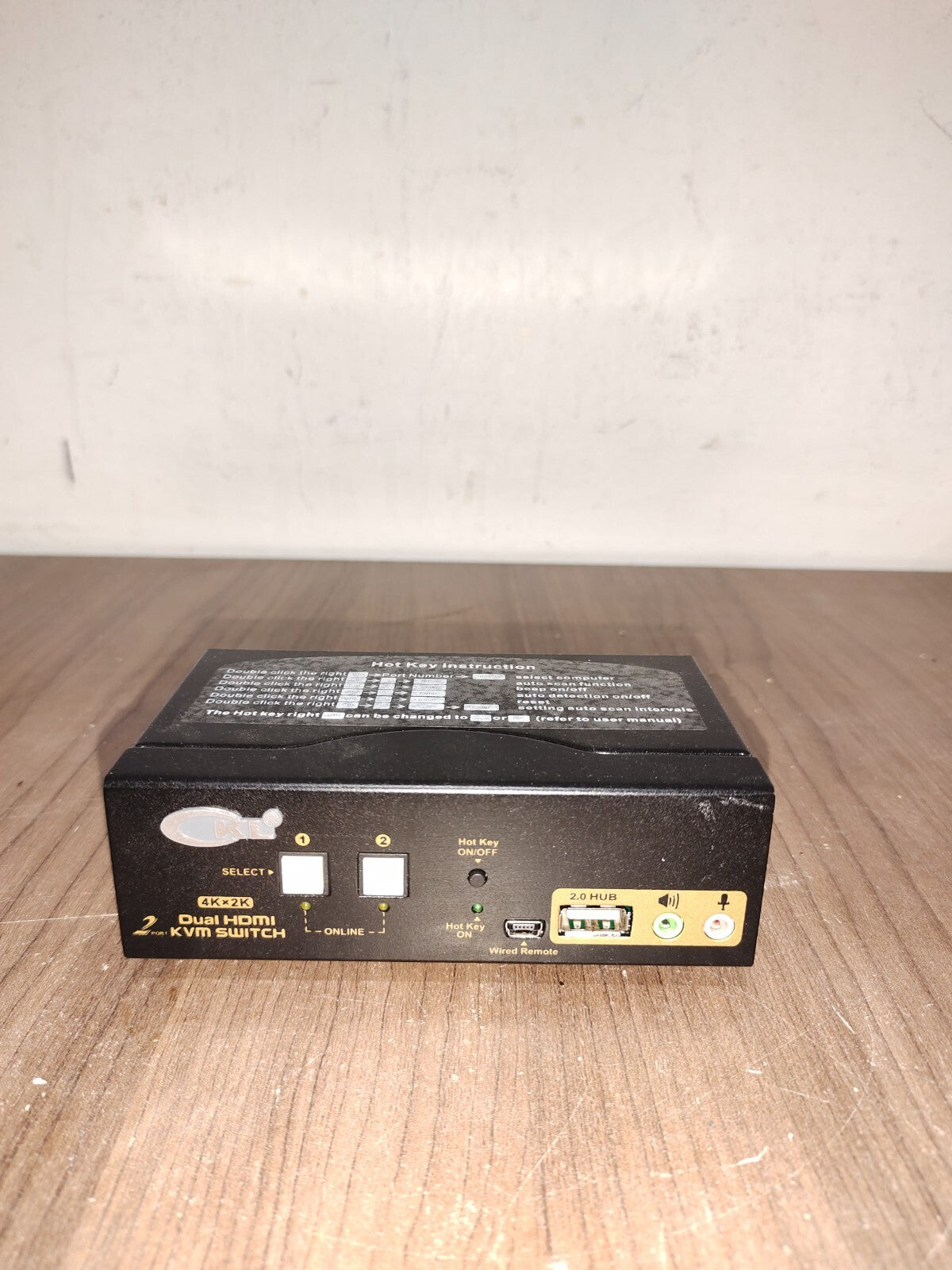 CKL 2 Port 4K HDMI Dual Monitor KVM Switch - CKL-922HUA-VA