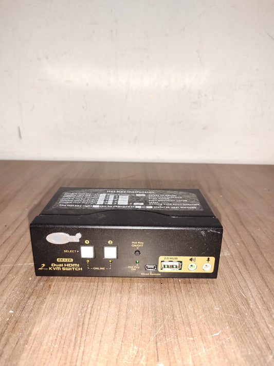 CKL 2 Port 4K HDMI Dual Monitor KVM Switch - CKL-922HUA-VA