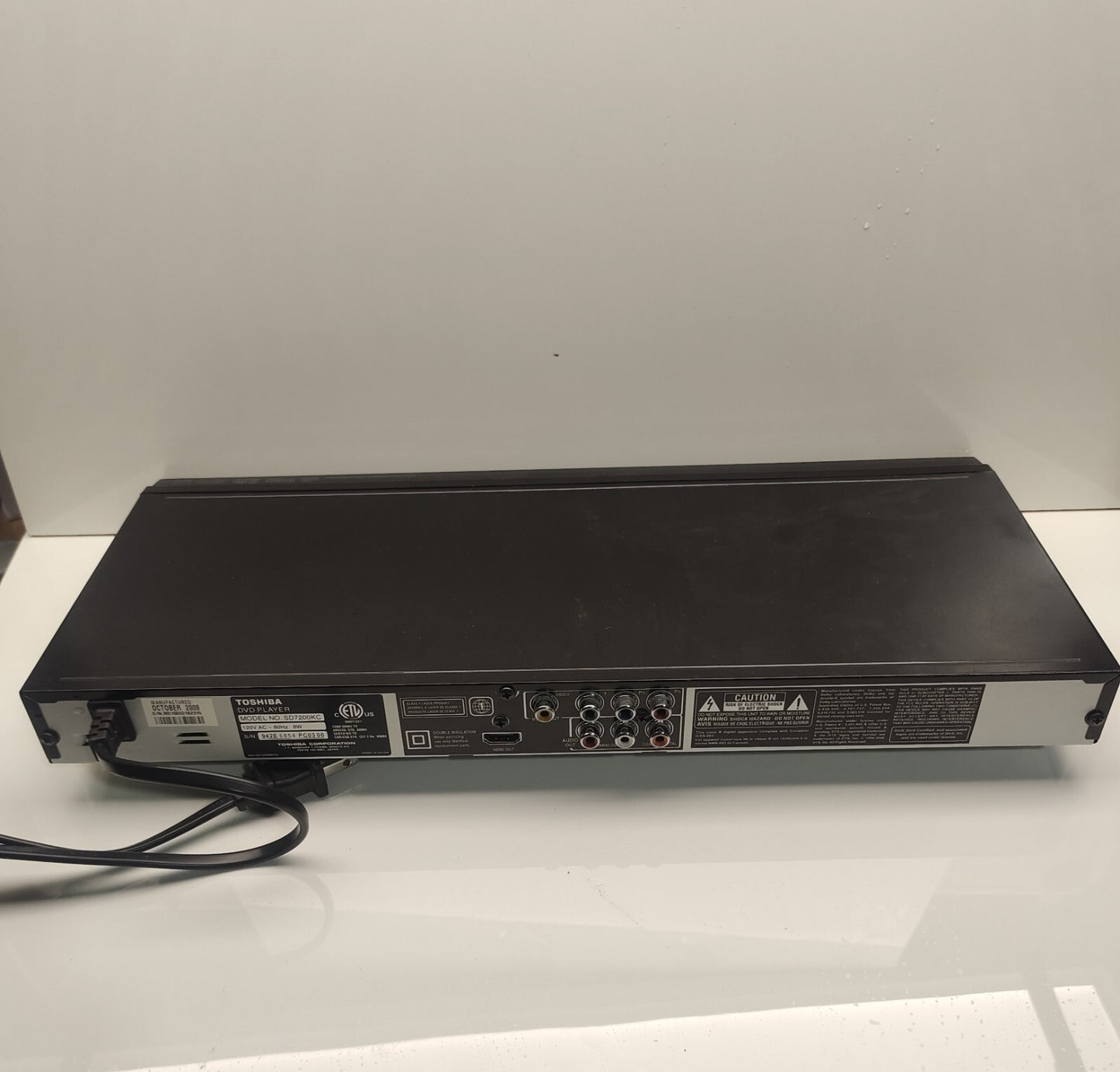 Toshiba DVD Player Model SD7200 1080p - 480p HDMI