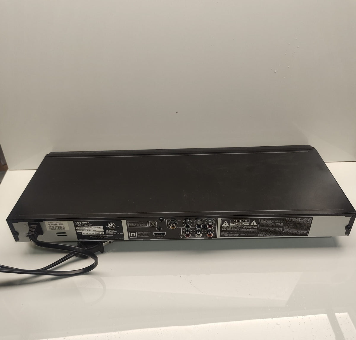 Toshiba DVD Player Model SD7200 1080p - 480p HDMI
