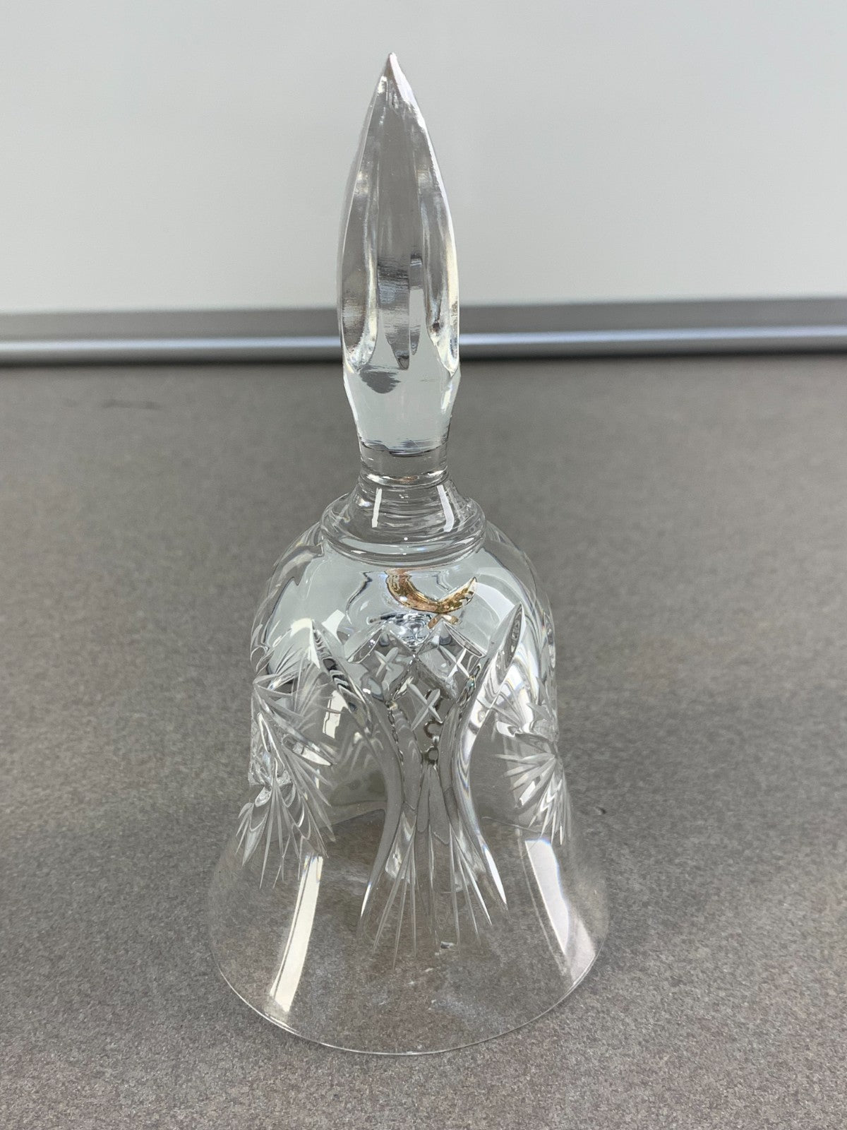 BOHEMIA 24% Lead Over Crystal Handle H Czechoslovakia (A-2) Collectable Bell