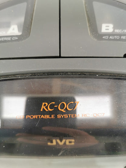VTG ~ JVC RC-QC7 Portable 3 CD Changer AM/FM Radio BOOMBOX