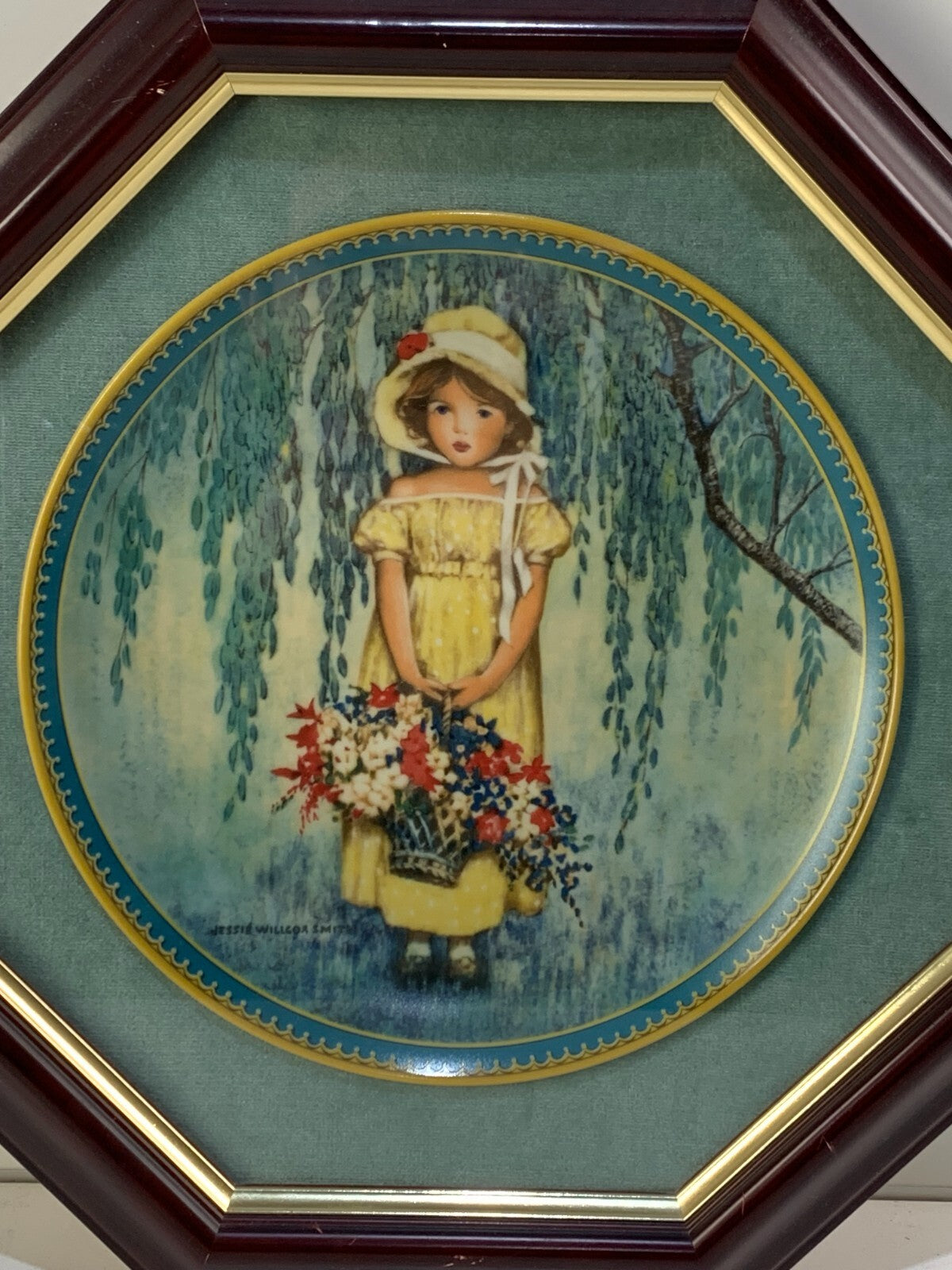 Edwin M. Knowles Fine China 1986 Limited Edition "Easter" Collector Plate Framed