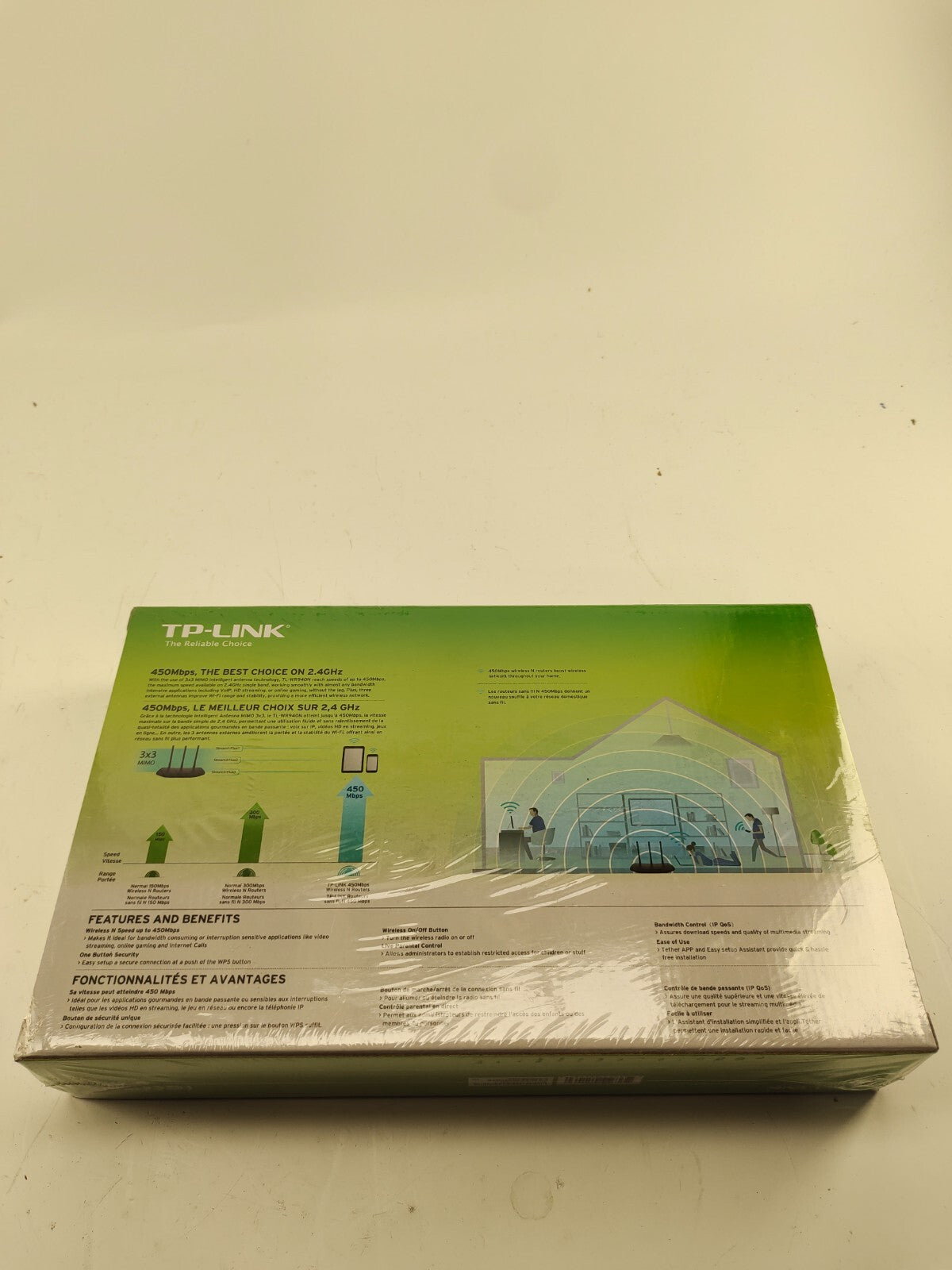 TP-Link Wi-Fi Wireless 11N Router 450 Mbps Model TL-WR940N