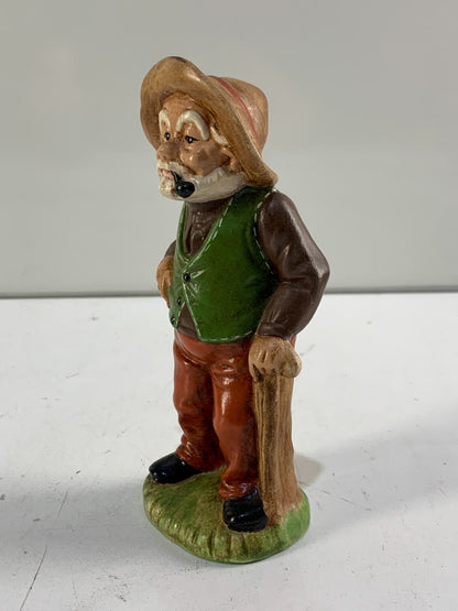 Vintage Ceramic Hand-Painted Old/ Elderly Man Figurines 1960's
