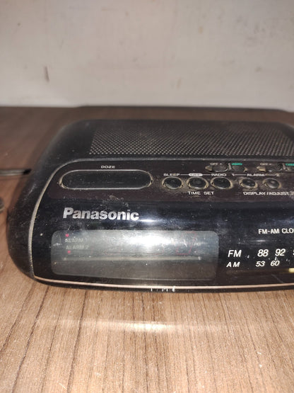 Panasonic RC-6088 Alarm Clock-Red Digits-Dual-AM/FM-Corded