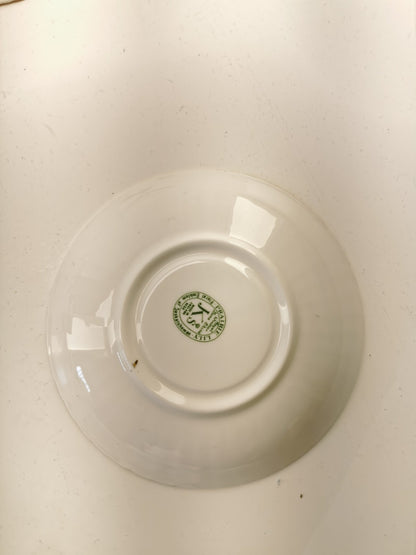Assorted bone china set 4 cups and 10 saucers. Made in England/Japan/China