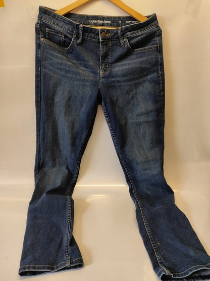 Calvin Klein Jeans Women's Size 10 Curvy Straight Leg Blue