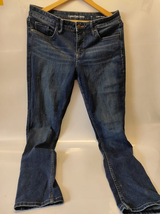 Calvin Klein Jeans Women's Size 10 Curvy Straight Leg Blue