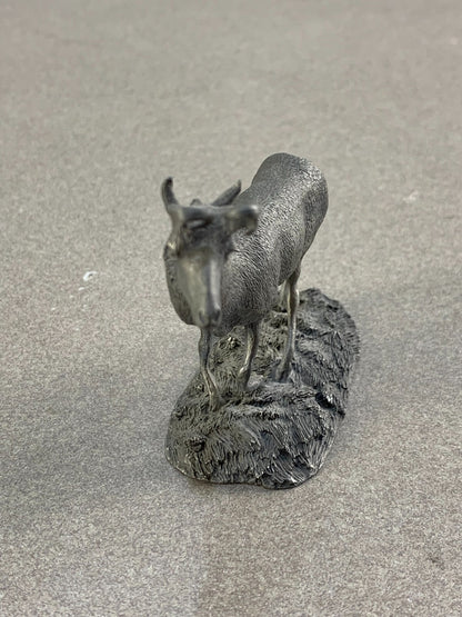 VTG 1976 Franklin Mint Pronghorn Antelope Wildlife North America Series Pewter