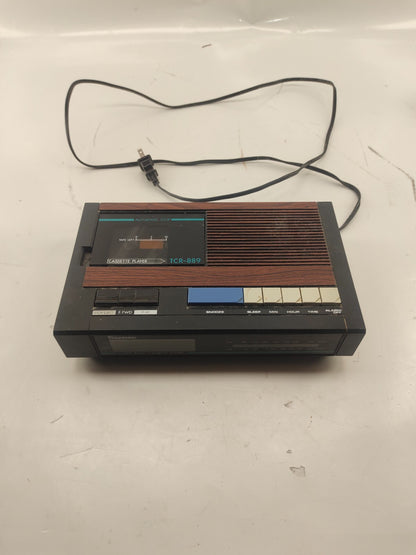 VTG Transonic AM/FM Clock Radio Cassette Recorder Clock & Alarm