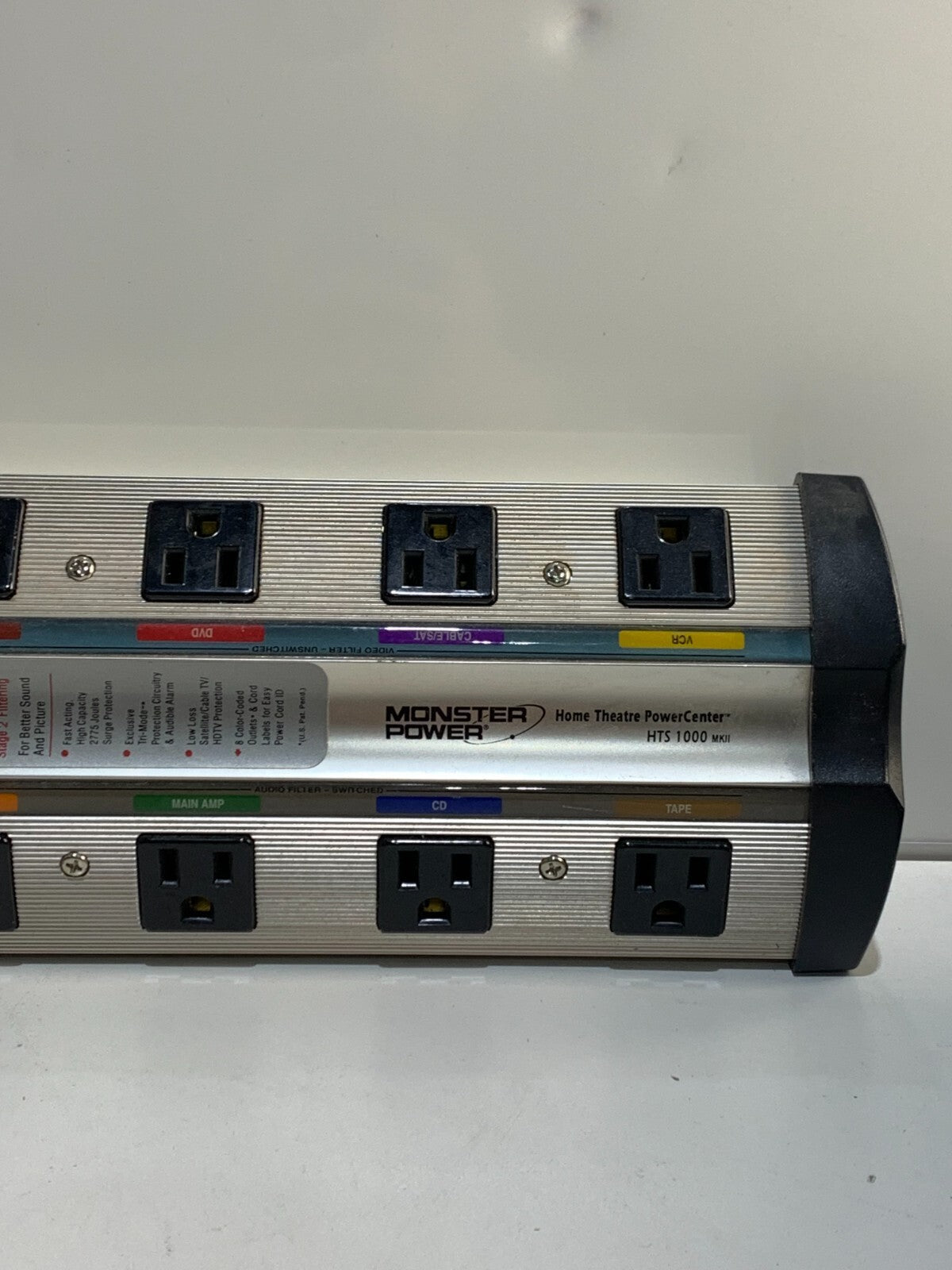 Monster Power Home Theater Power Center HTS 1000 MKII Surge Protector TESTED