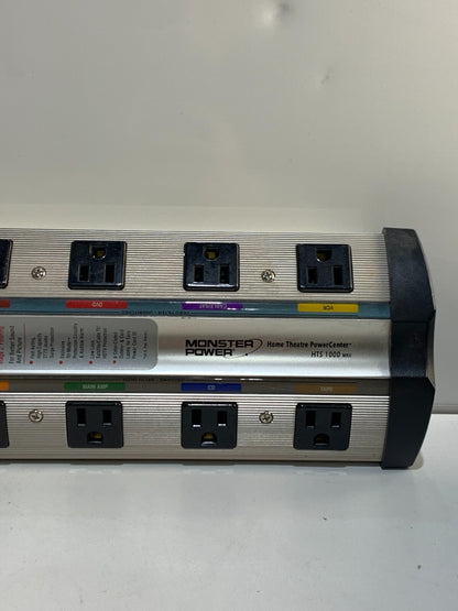 Monster Power Home Theater Power Center HTS 1000 MKII Surge Protector TESTED
