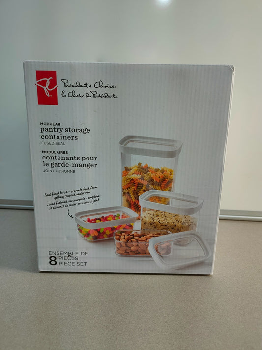 President's Choice modular pantry storage containers fused seal 8 pieces