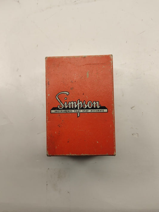 Vintage Simpson Electric Co. A.C. Voltmeter Model 376  1000 OHMS Per Volt
