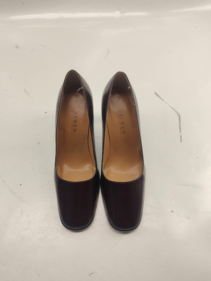 Lauren Ralph Lauren  Women's Brown Leather Slip On Wedge Heels  Size 8B