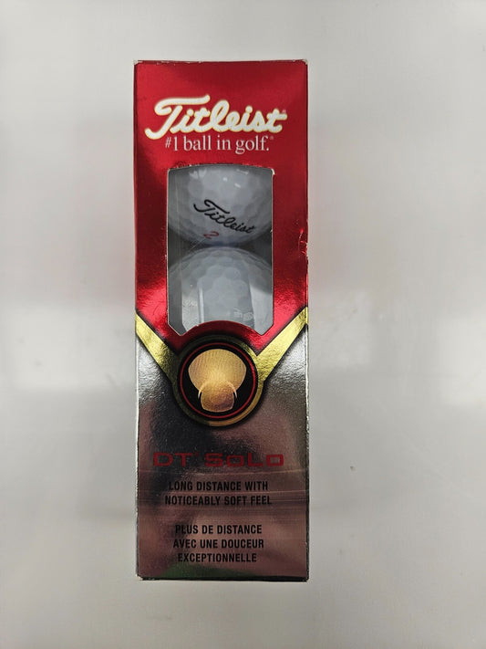 3 Titleist DT Solo Long Distance Golf Balls
