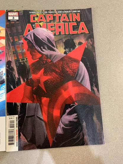 Captain America #1–3 (2018) Marvel Comics Coates Yu VF/NM Steve Rogers Set