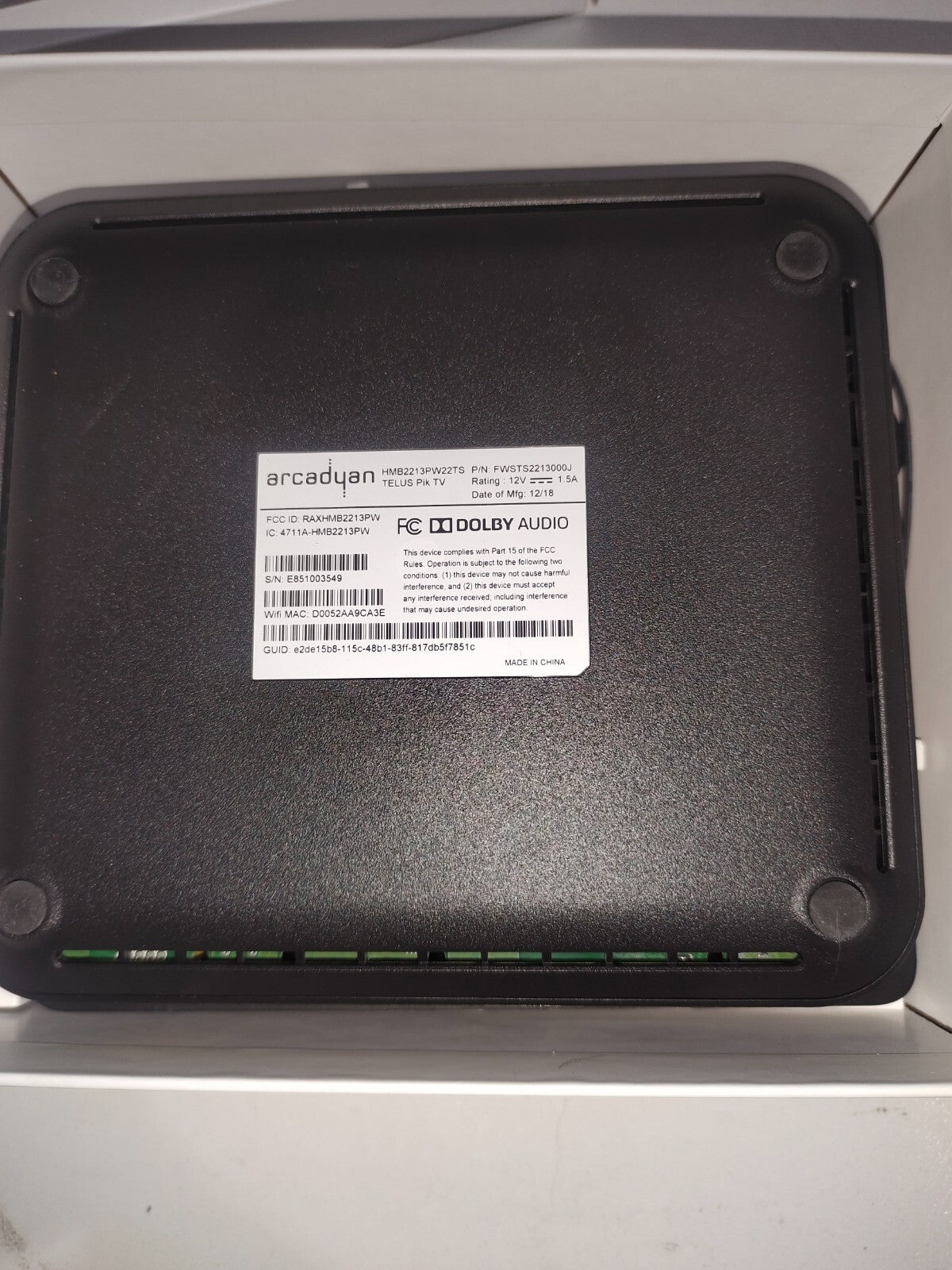 TELUS PikTV Media Box - Black