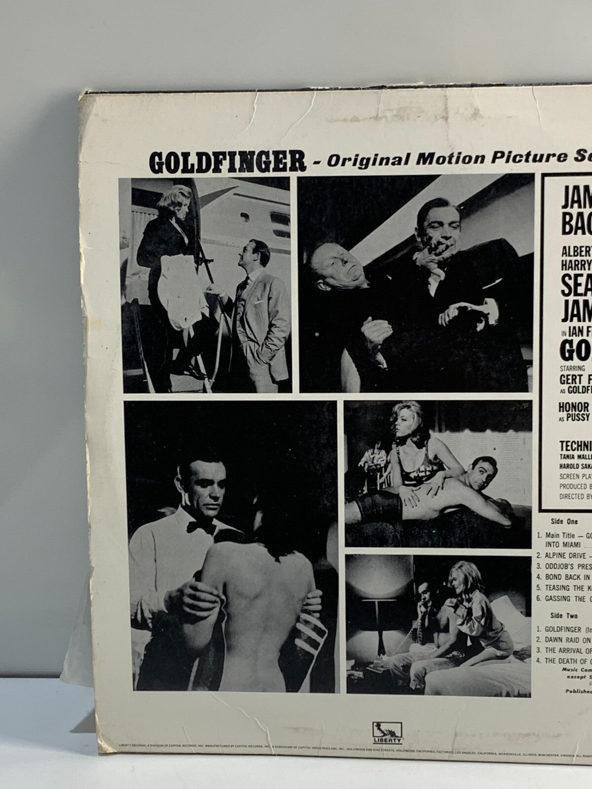 Goldfinger Score Stereo L P Record United Artists UAS 5117 Black Label Album 12"