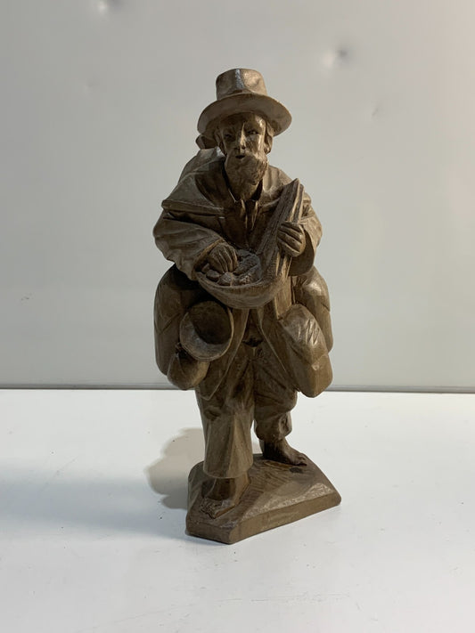 Quito Peddler Carved Wooden Statue