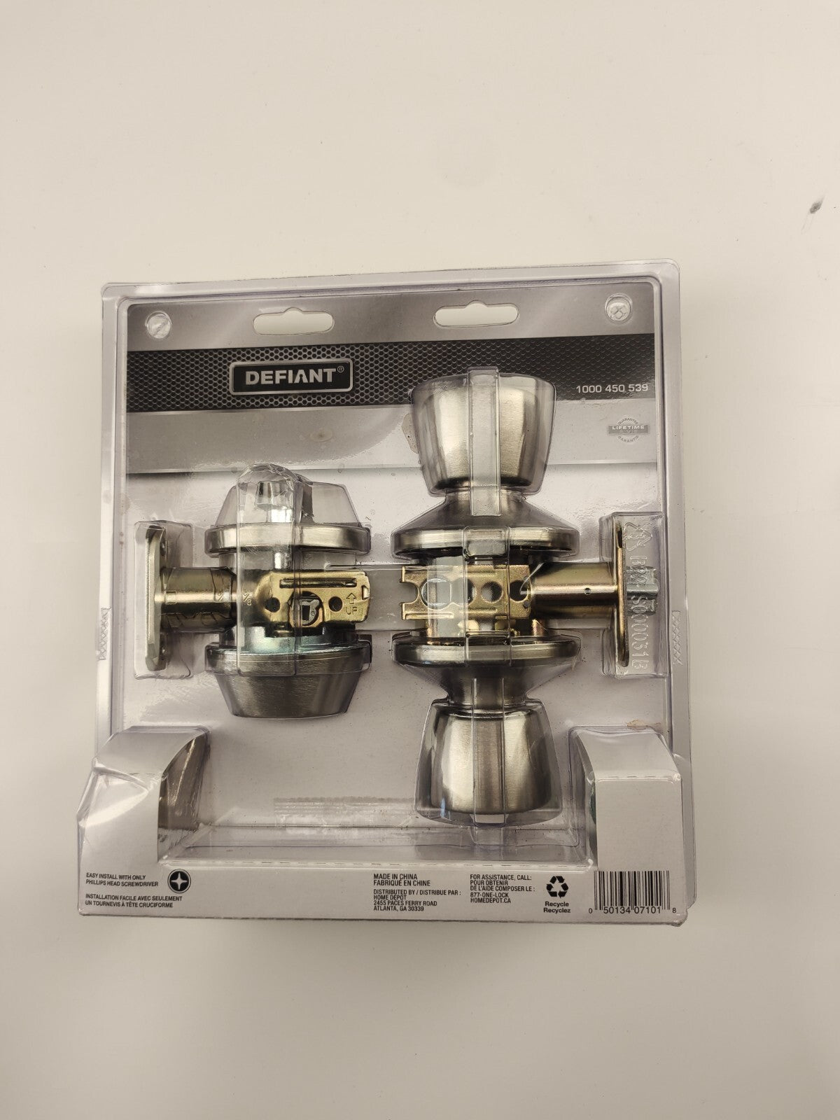 Defiant Brandywine Keyed Entry Door Knob & Deadbolt Lock Set In Stainless Steel