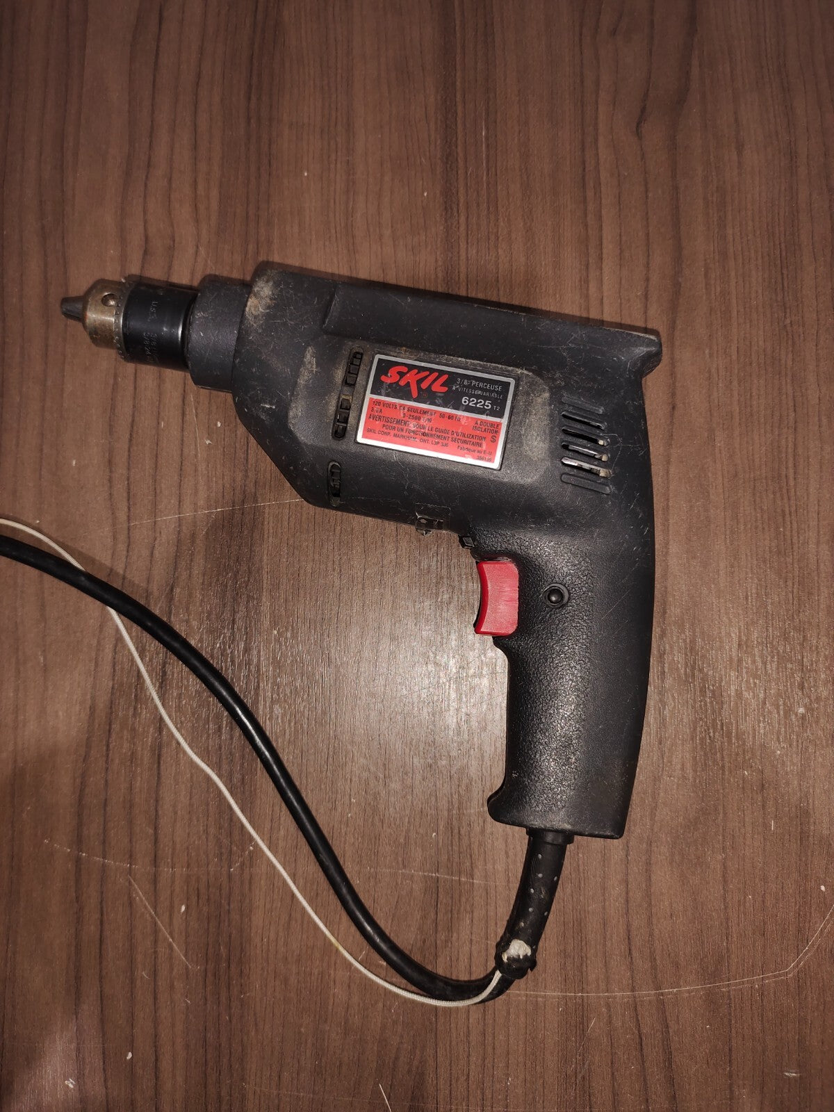 Skil 6225T2 3/8" 1/3 HP Variable Speed Reversing Corded Drill