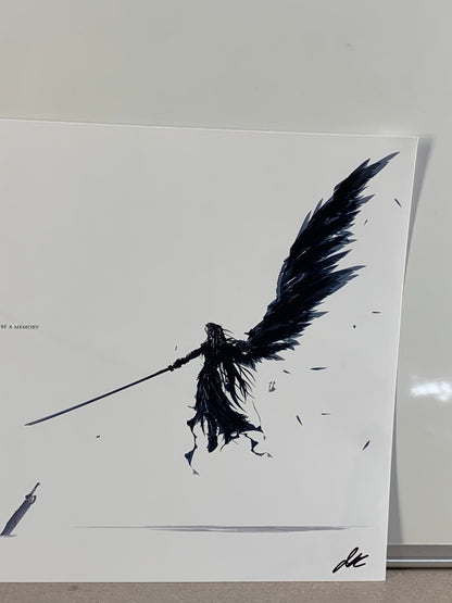 Final Fantasy 7 Sephiroth VS Cloud Art Signed