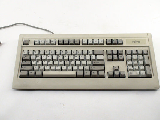 Vintage Fujitsu Keyboard Model FKB-4725 - Classic Typing Experience Revived