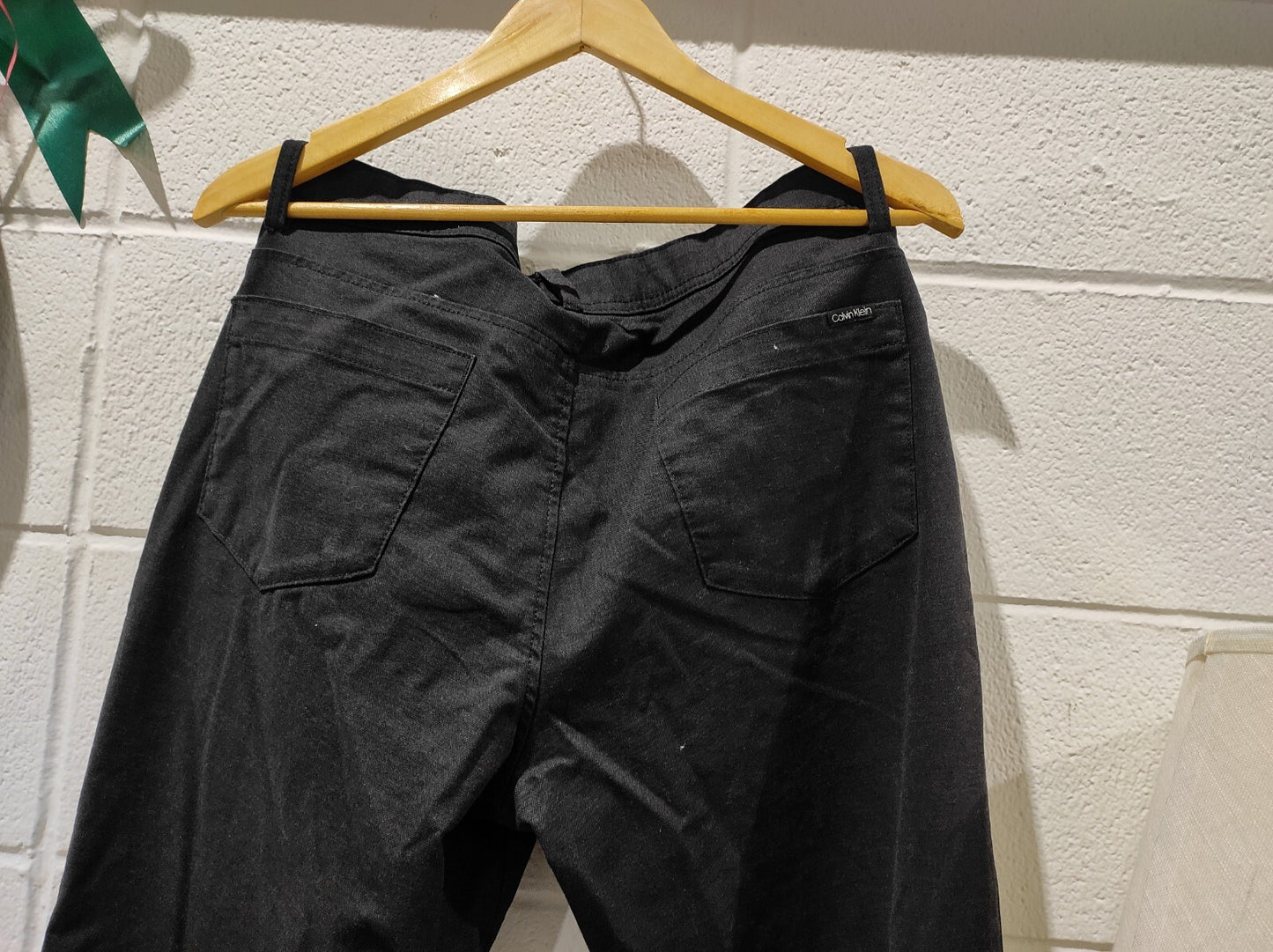 CALVIN KLEIN JEANS Black Cotton Zip Fly Slim Jeans