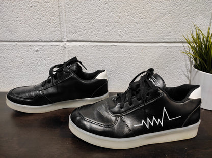 Fashion Luminous Black Sneakers Size- 11