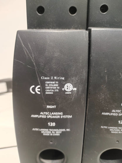 Altec Lansing Series100 Model-120 speakers with adapter