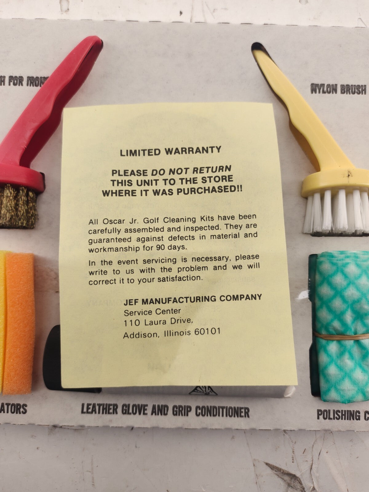 Golf Club Cleaning Kit JEF World of Golf JR250 - New