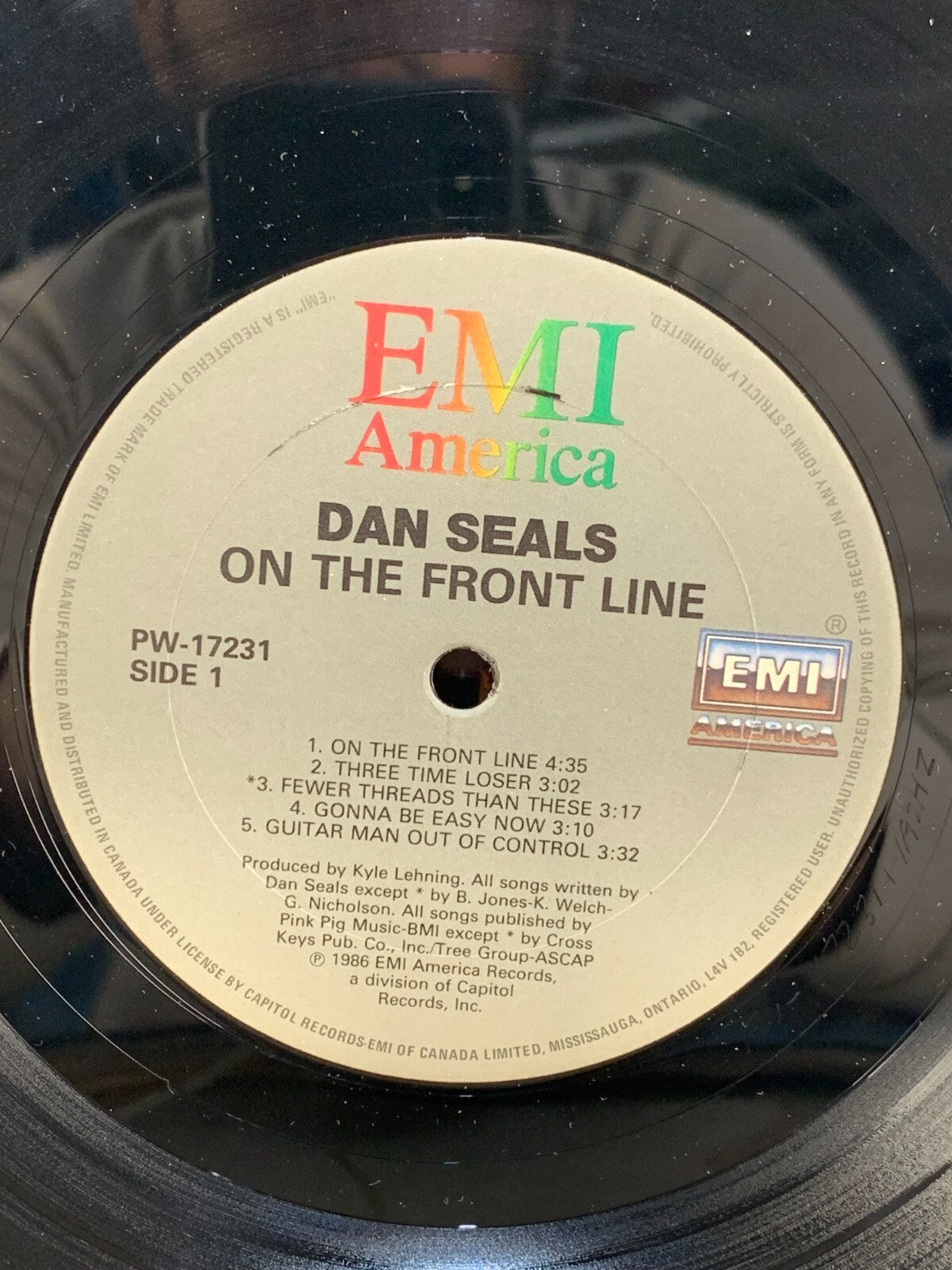Dan Seals – On the Front Line – 1986 EMI (LP, Vinyl) – Country Rock Classic