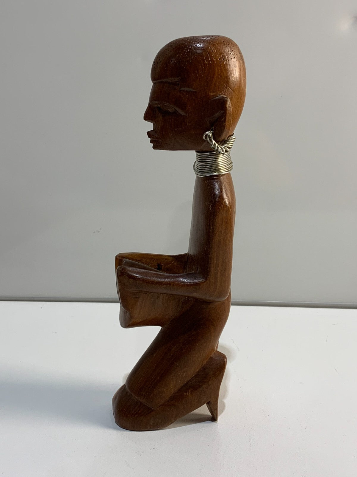 Vintage African Genuine Besmo Kenya Tribal Art Hand Carved Statue