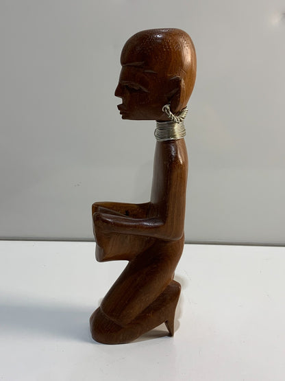 Vintage African Genuine Besmo Kenya Tribal Art Hand Carved Statue