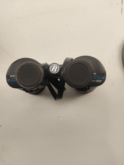 Vintage Banner By Bushnell 7 X 50 Binoculars Leather With Carrying Case