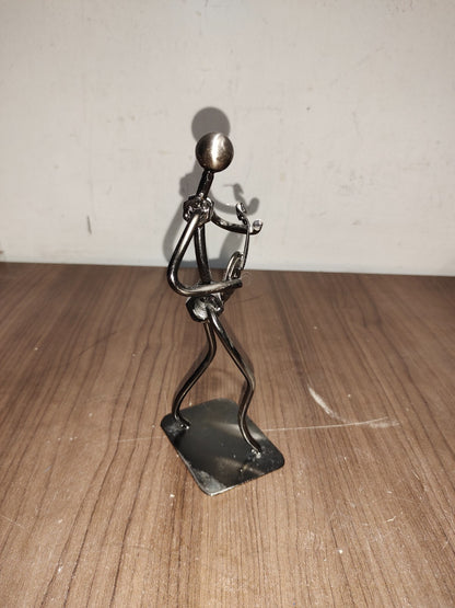 GUITAR PLAYER NUTS AND BOLTS MUSIC FIGURE METAL SCULPTURE